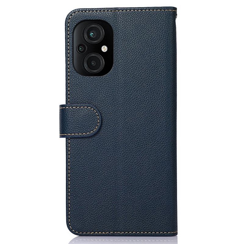 Flip Cover Poco M5 Lychee Style Rfid Khazneh