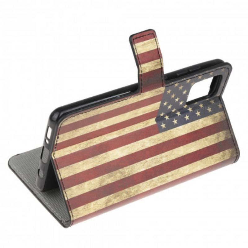 Flip Cover Poco M5s Amerikansk Flag