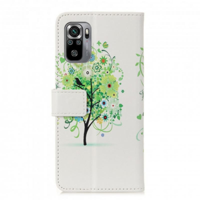 Flip Cover Poco M5s Blomstrende Træ