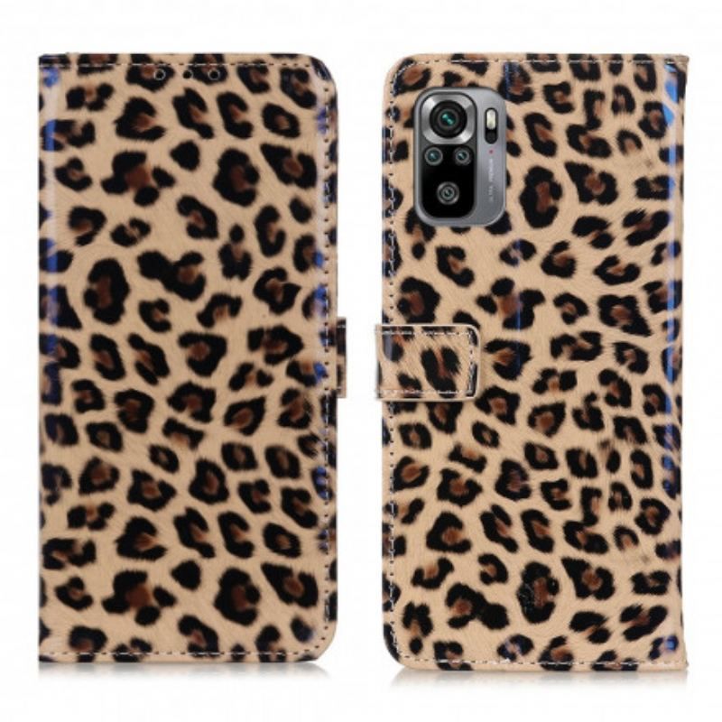 Flip Cover Poco M5s Leopard