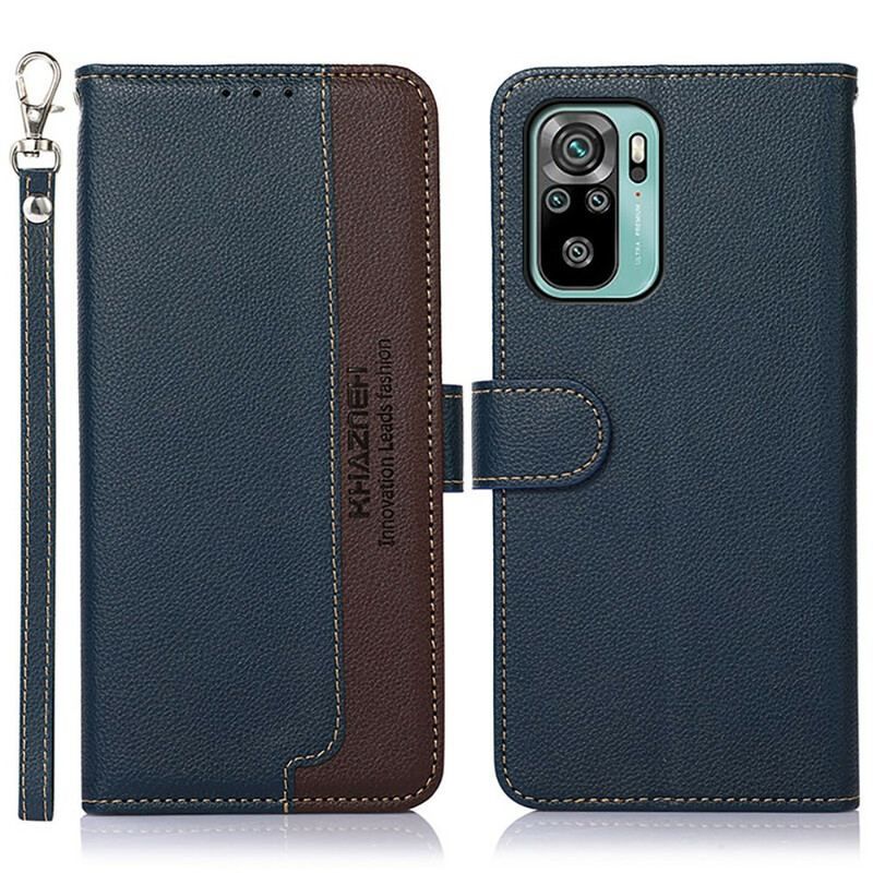 Flip Cover Poco M5s Lychee Style Rfid Khazneh