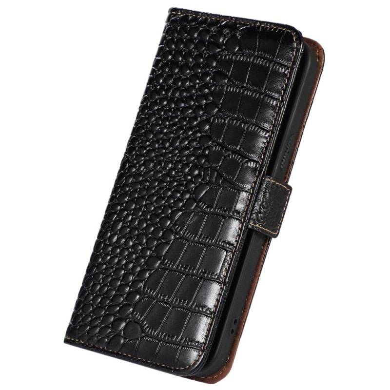 Flip Cover Poco X5 Pro 5G Crocodile Style Rfid