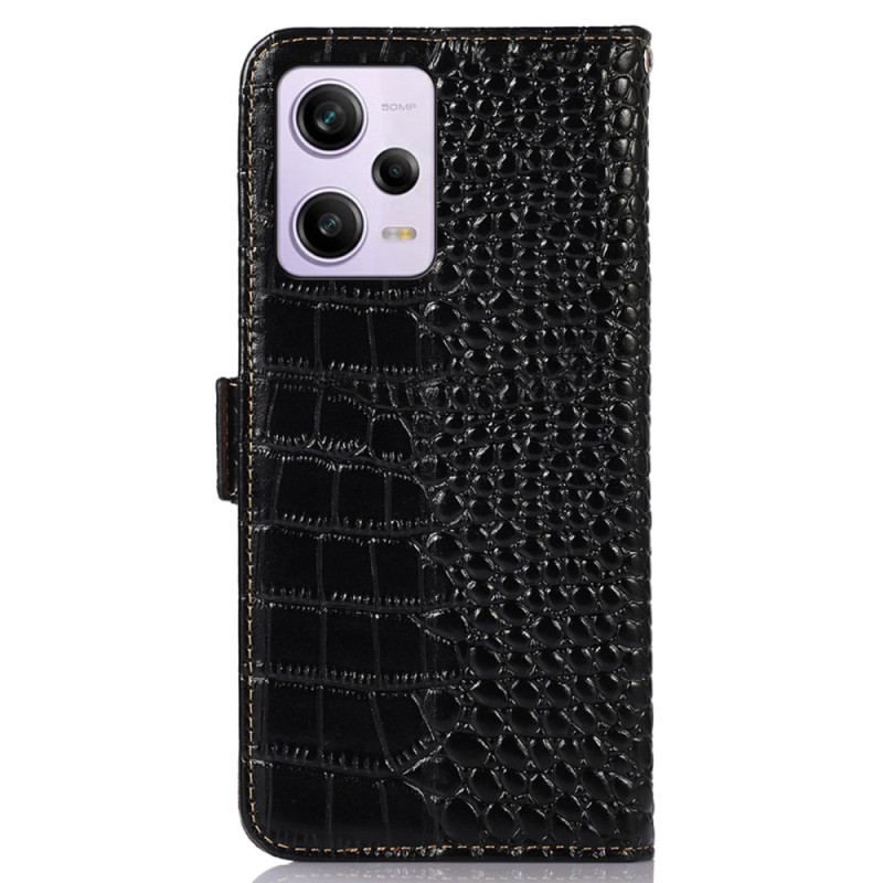 Flip Cover Poco X5 Pro 5G Crocodile Style Rfid