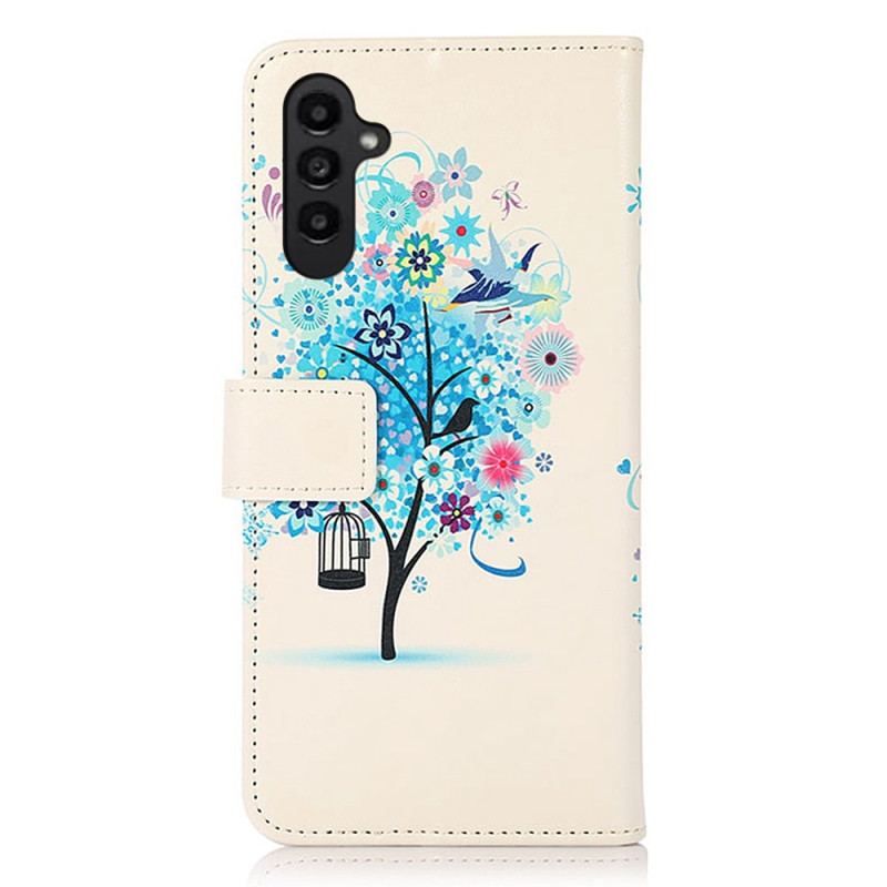 Flip Cover Samsung Galaxy A14 / A14 5G Blomstrende Træ