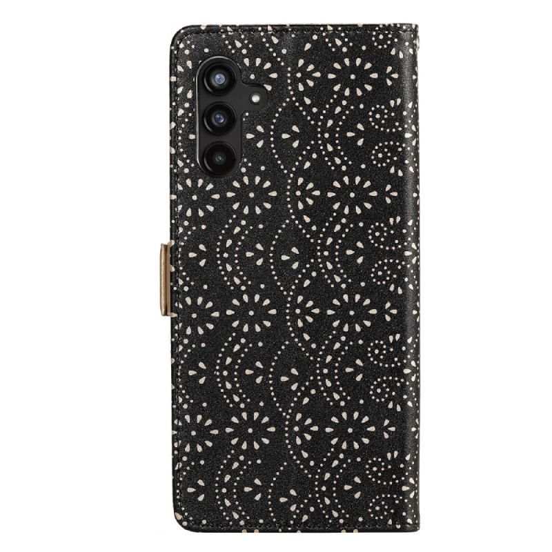 Flip Cover Samsung Galaxy A14 / A14 5G Med Snor Blonderrem Møntpung