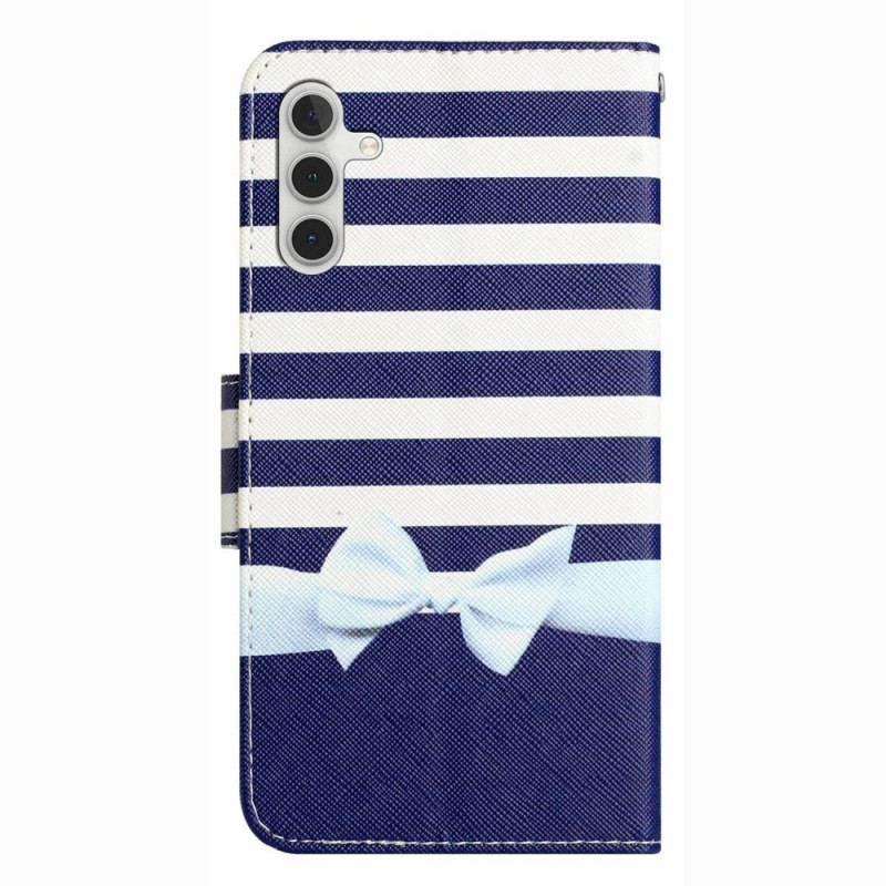 Flip Cover Samsung Galaxy A14 / A14 5G Med Snor Navy Rem