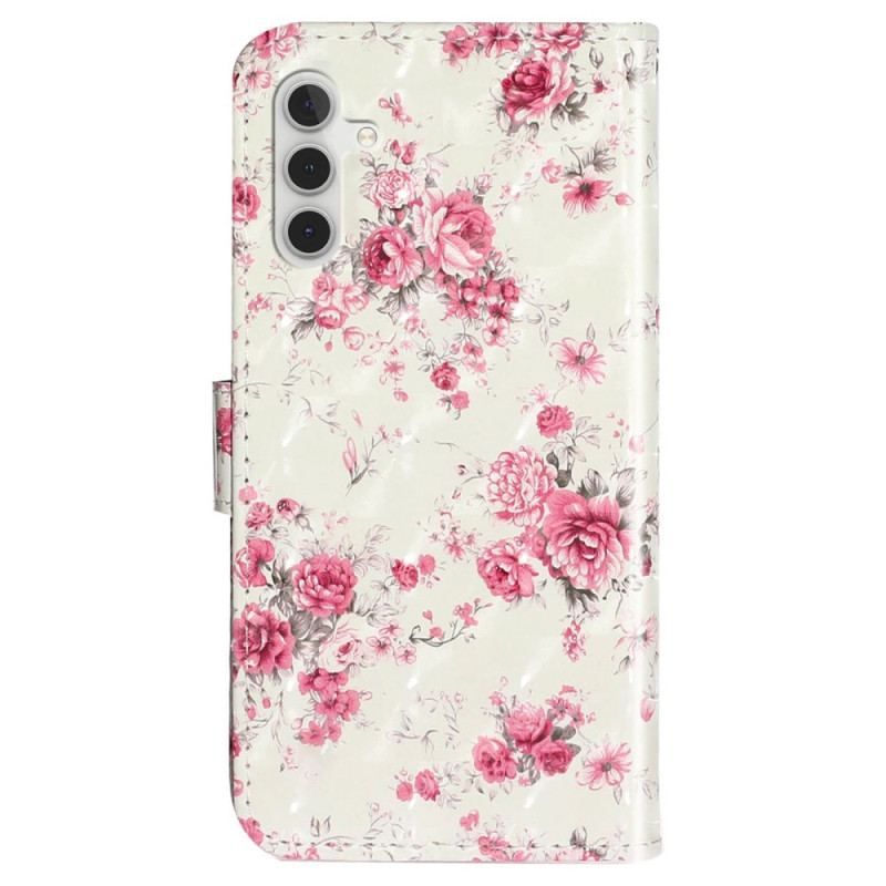 Flip Cover Samsung Galaxy A14 / A14 5G Med Snor Rem Liberty Flowers