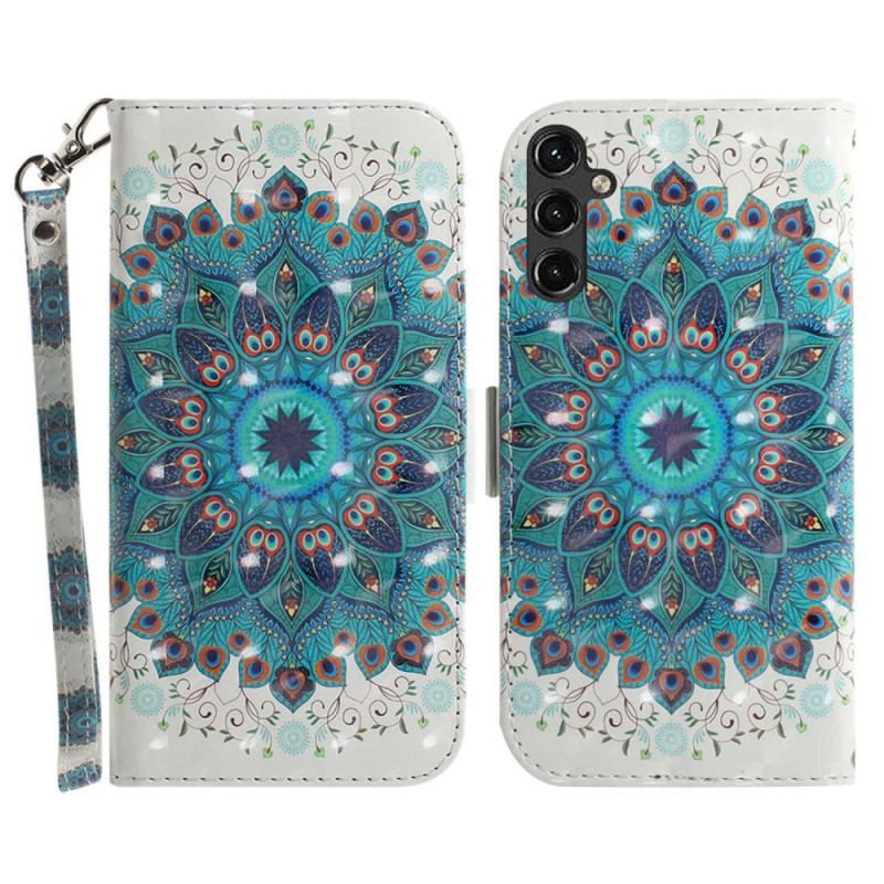 Flip Cover Samsung Galaxy A14 / A14 5G Med Snor Strappy Mandala