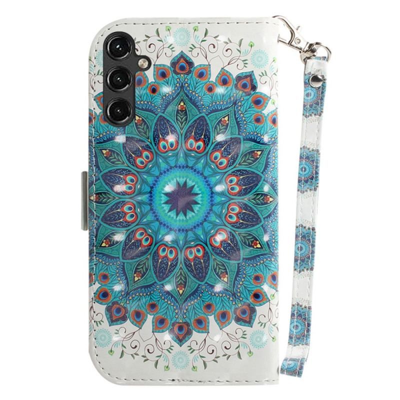 Flip Cover Samsung Galaxy A14 / A14 5G Med Snor Strappy Mandala