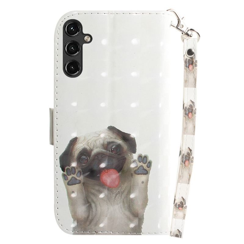 Flip Cover Samsung Galaxy A14 / A14 5G Med Snor Thong Hund