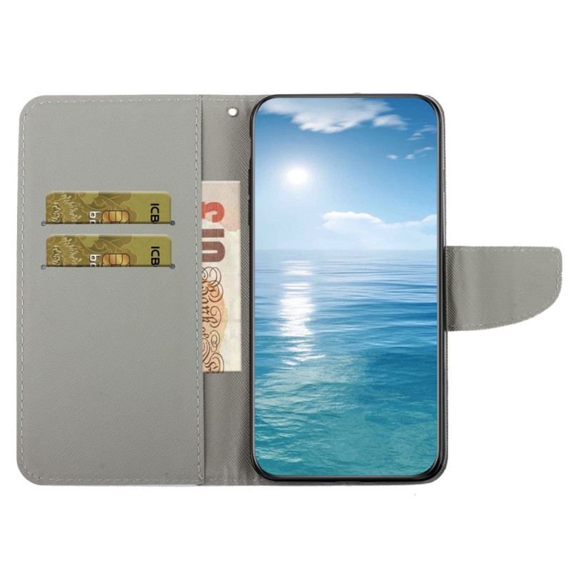 Flip Cover Samsung Galaxy A54 5G Med Snor Munter Elefant Med Snor