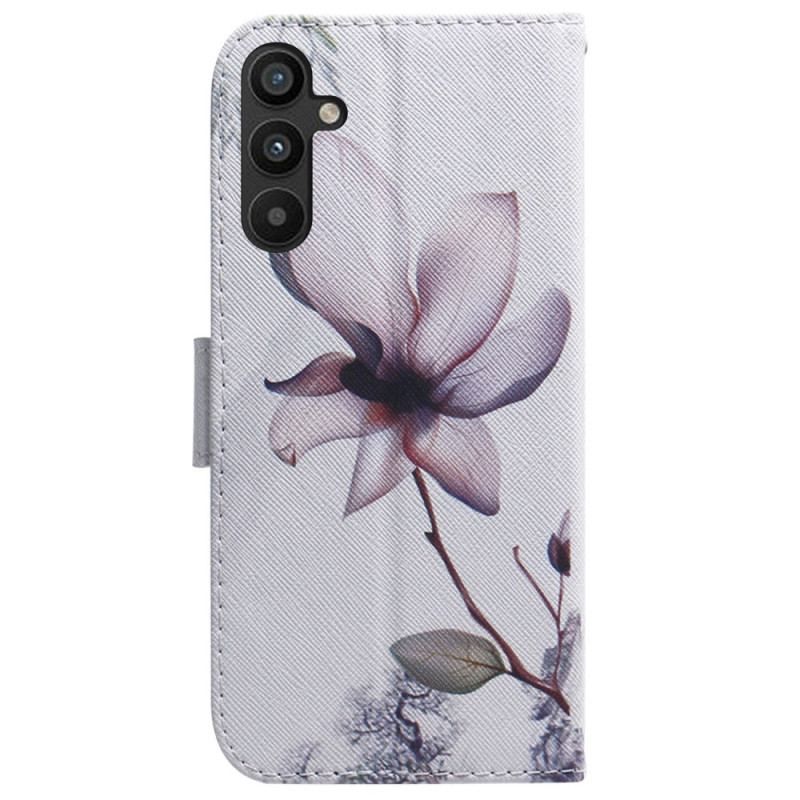 Flip Cover Samsung Galaxy A54 5G Med Snor Vintage Strappy Blomst