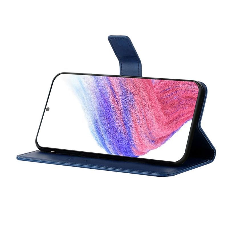 Flip Cover Samsung Galaxy A54 5G Stil Læder Linjer