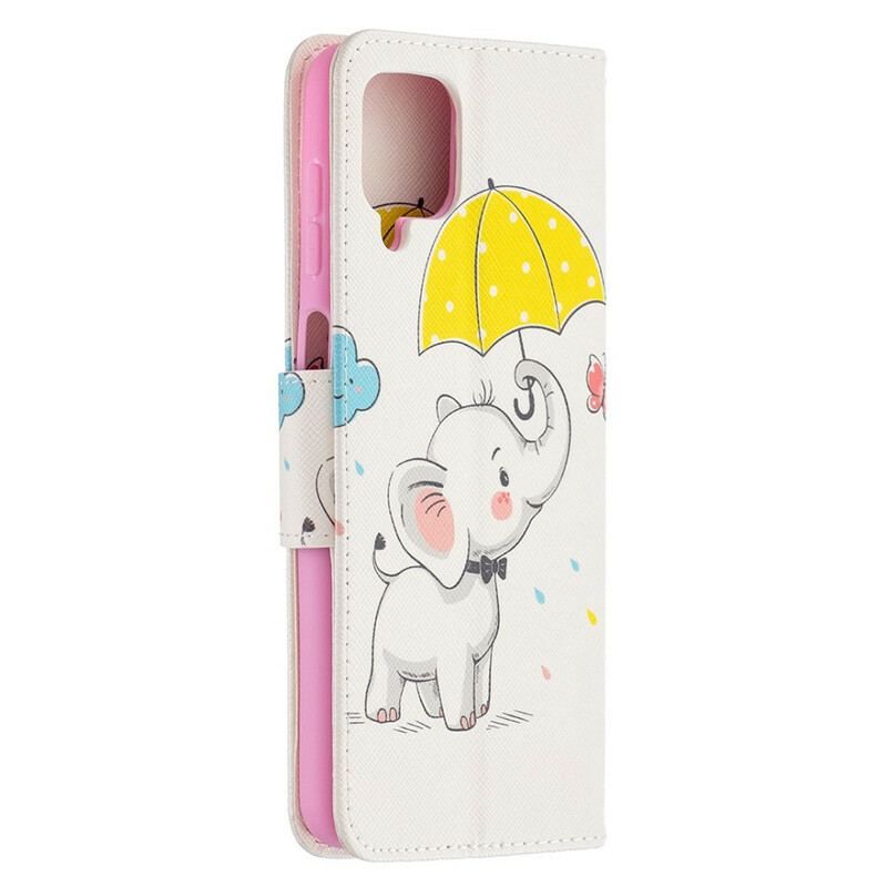 Flip Cover Samsung Galaxy M12 / A12 Baby Elefant