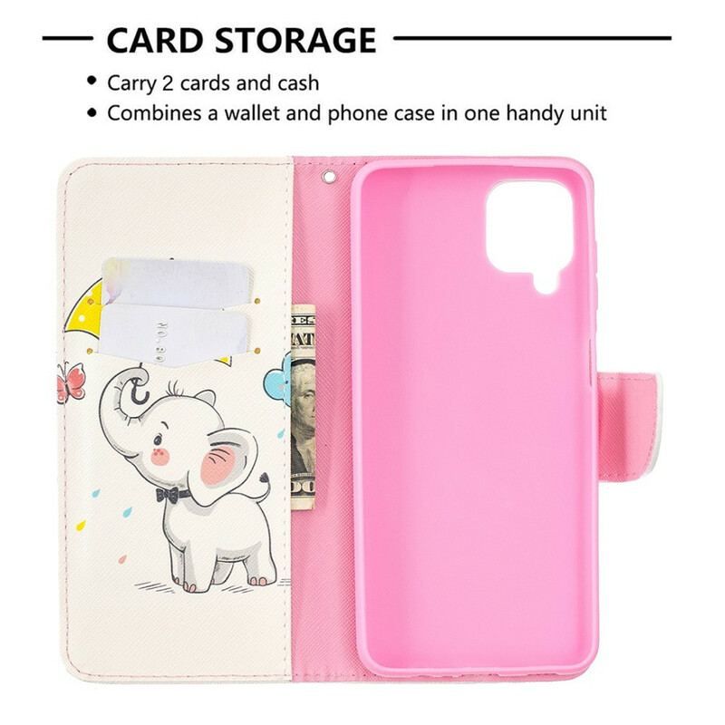 Flip Cover Samsung Galaxy M12 / A12 Baby Elefant