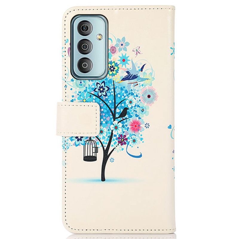 Flip Cover Samsung Galaxy M13 Blomstrende Træ