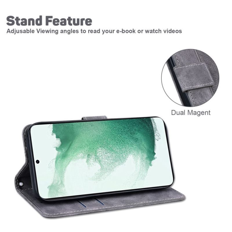 Flip Cover Samsung Galaxy M13 Med Snor Strappy Mønster