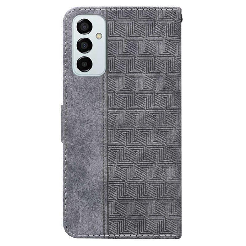 Flip Cover Samsung Galaxy M13 Med Snor Strappy Mønster