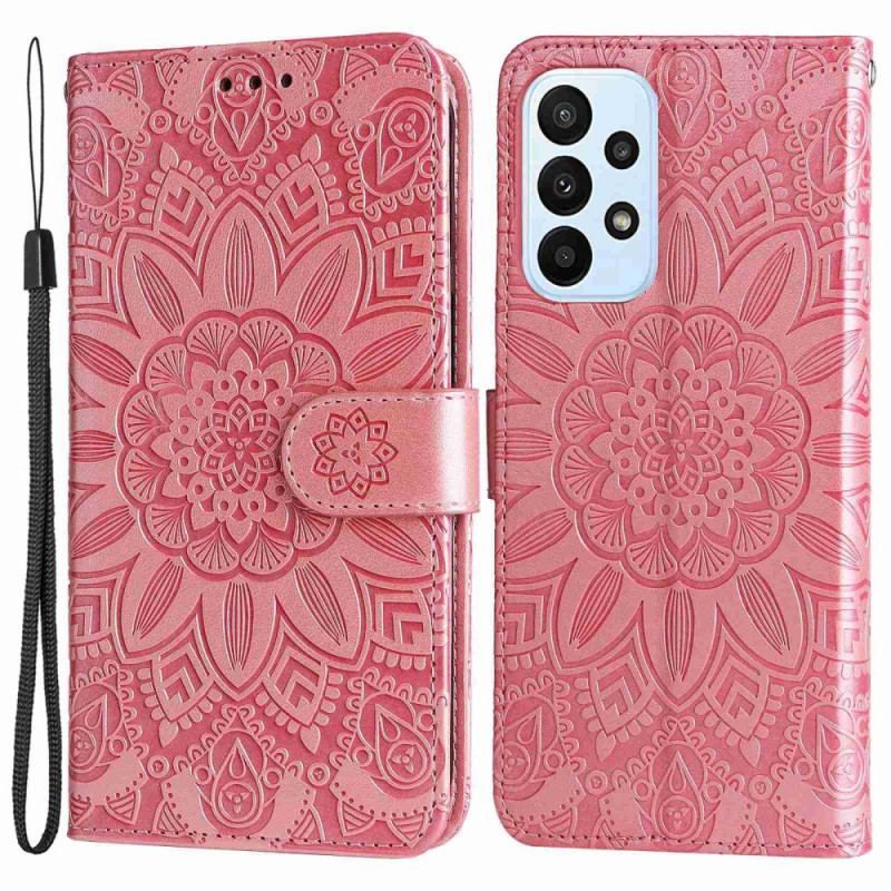 Flip Cover Samsung Galaxy M13 Med Snor Strappy Solsikke