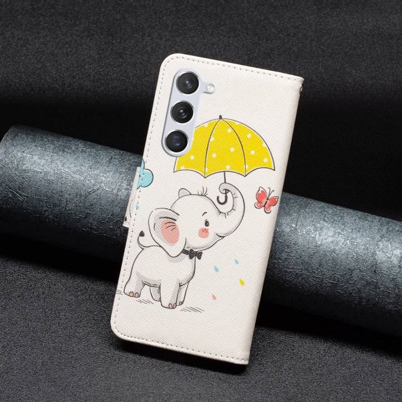 Flip Cover Samsung Galaxy S23 5G Baby Elefant