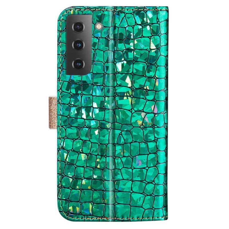 Flip Cover Samsung Galaxy S23 5G Krokodille Diamanter