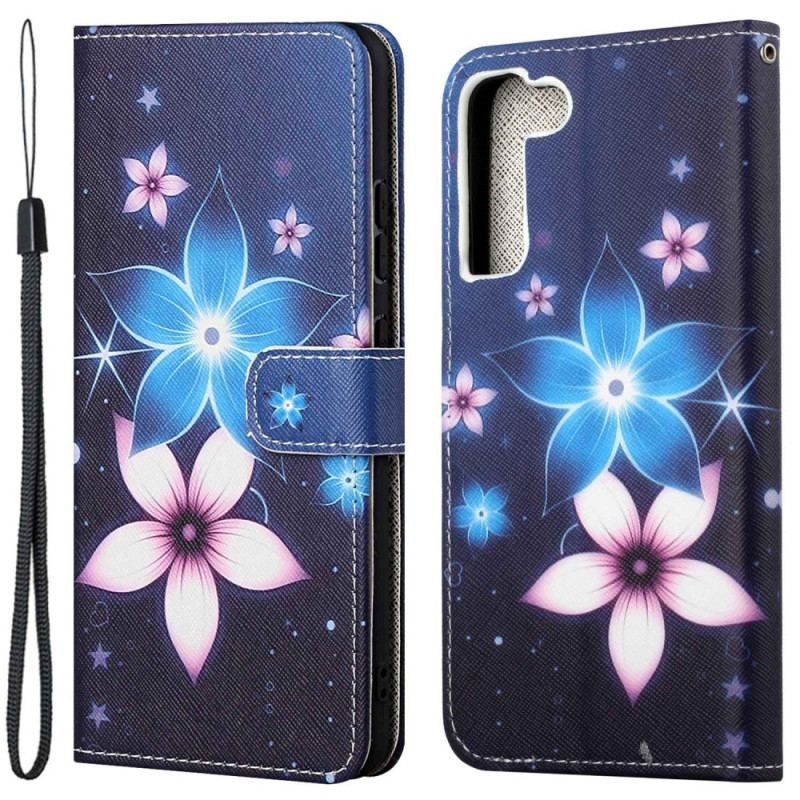 Flip Cover Samsung Galaxy S23 5G Måneblomster