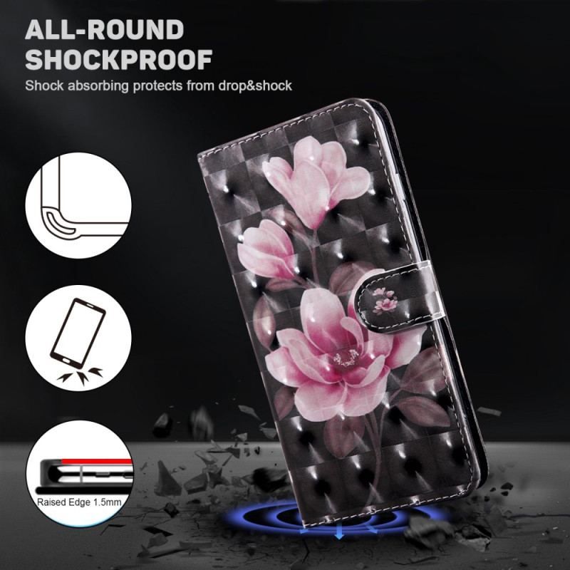 Flip Cover Samsung Galaxy S23 5G Med Snor Strappy Floral