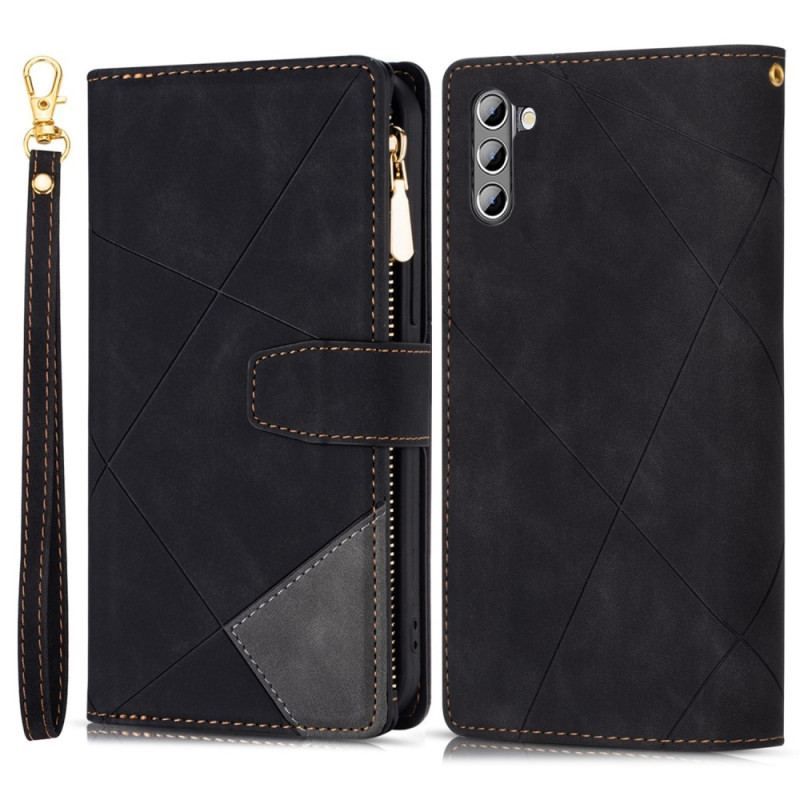 Flip Cover Samsung Galaxy S23 5G Punge Etui Med Snor Pung Med Fuld Rem