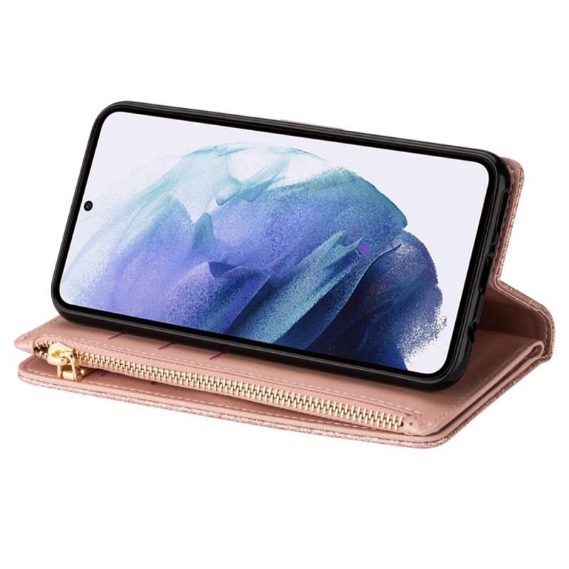 Flip Cover Samsung Galaxy S23 5G Punge Etui Pung Med Pailletter