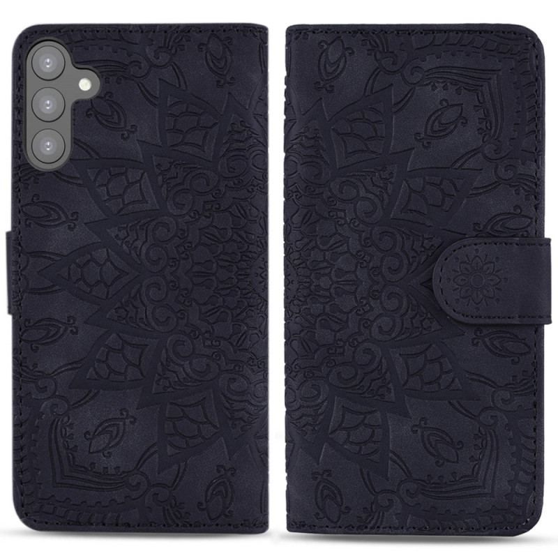 Flip Cover Samsung Galaxy S23 Plus 5G Med Snor Stilfuld Strappy Mandala