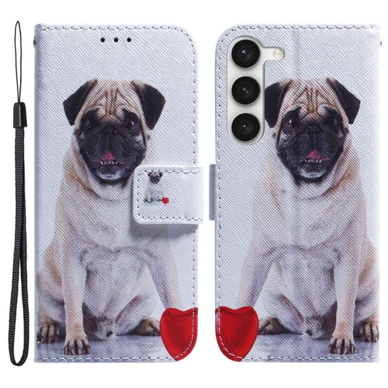 Flip Cover Samsung Galaxy S23 Plus 5G Mops Hund