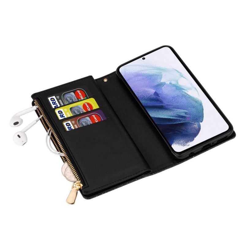 Flip Cover Samsung Galaxy S23 Plus 5G Punge Etui Pung Med Pailletter