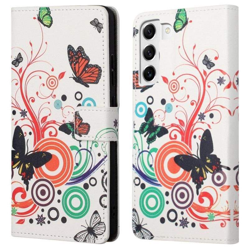 Flip Cover Samsung Galaxy S23 Plus 5G Vidunderlige Sommerfugle