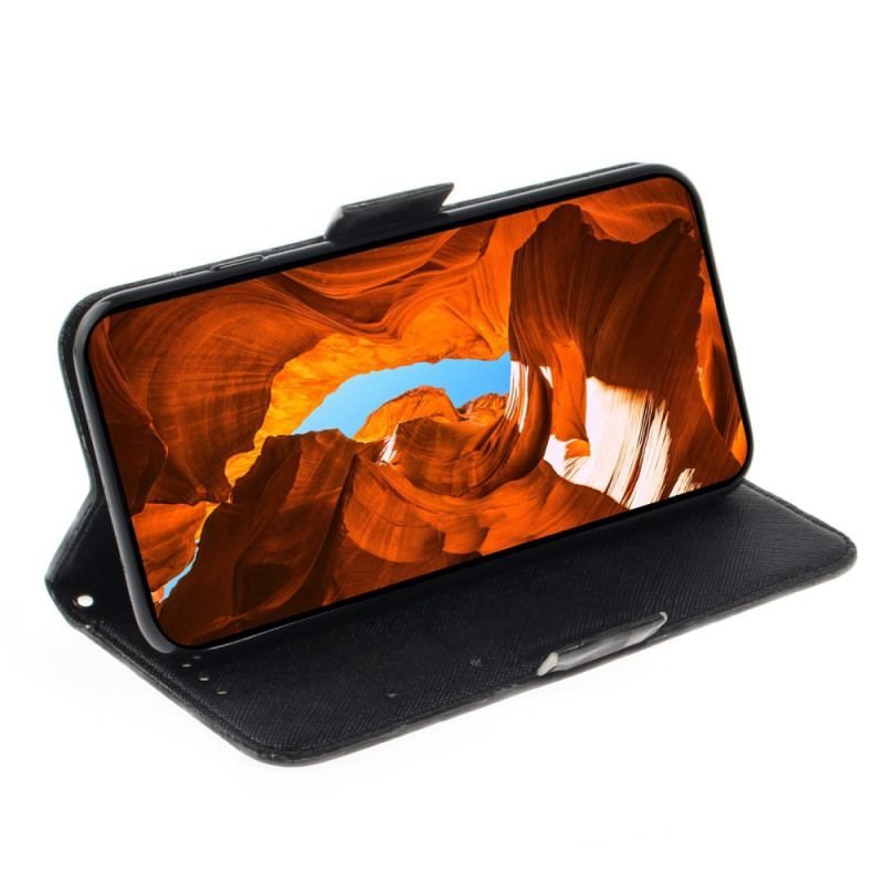 Flip Cover Samsung Galaxy S23 Ultra 5G Med Snor Vred Panda Med Snor