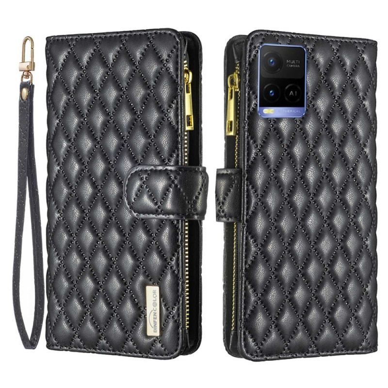 Flip Cover Vivo Y21s Binfen Farvestil Quiltet