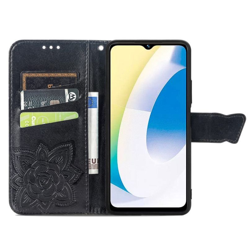 Flip Cover Vivo Y35 Barok Sommerfugl