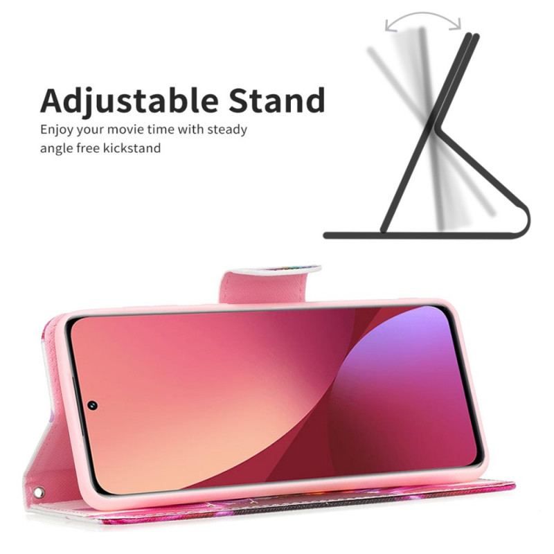 Flip Cover Xiaomi 12 / 12X Akvarel Blomst