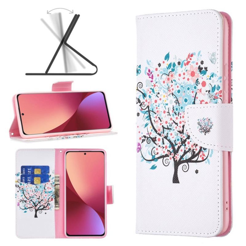 Flip Cover Xiaomi 12 / 12X Blomstret Træ