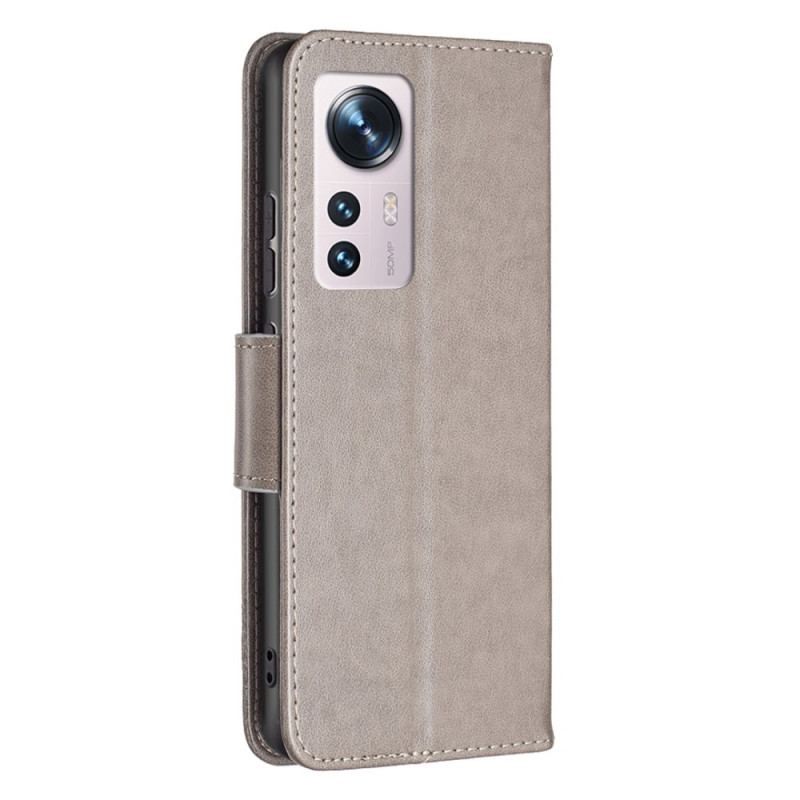 Flip Cover Xiaomi 12 / 12X Med Snor Thong Sommerfugle