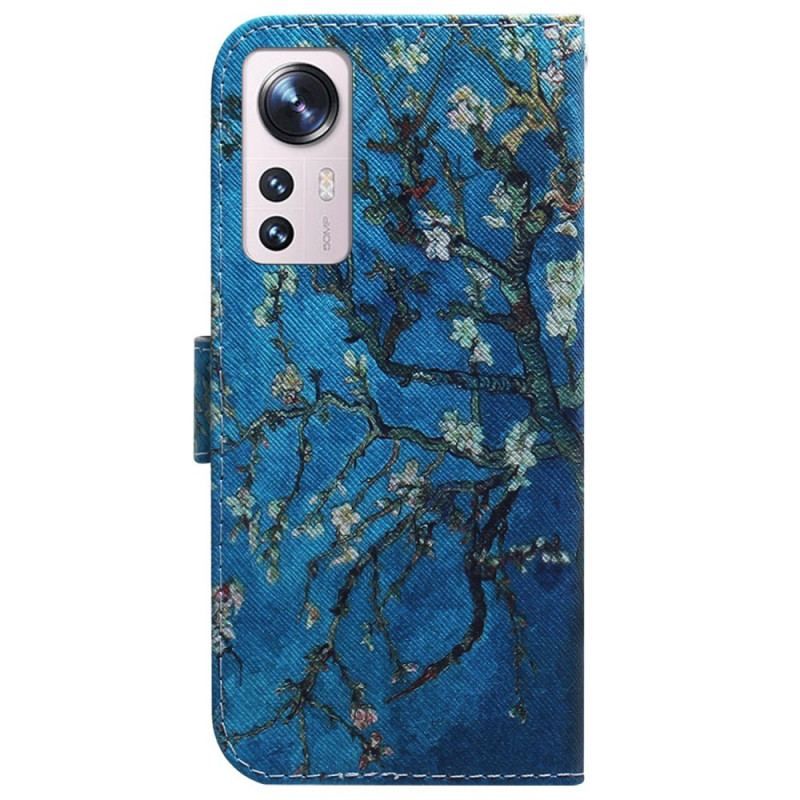 Flip Cover Xiaomi 12 Pro Blomstrende Grene