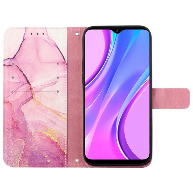 Flip Cover Xiaomi 12 Pro Med Snor Stribet Akvarel Marmor