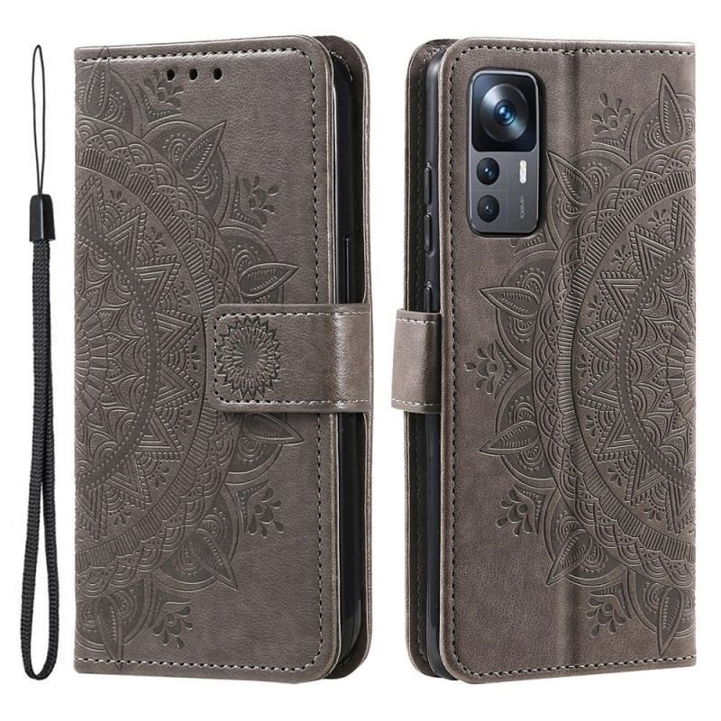 Flip Cover Xiaomi 12T / 12T Pro Mandala Sun Med Snor