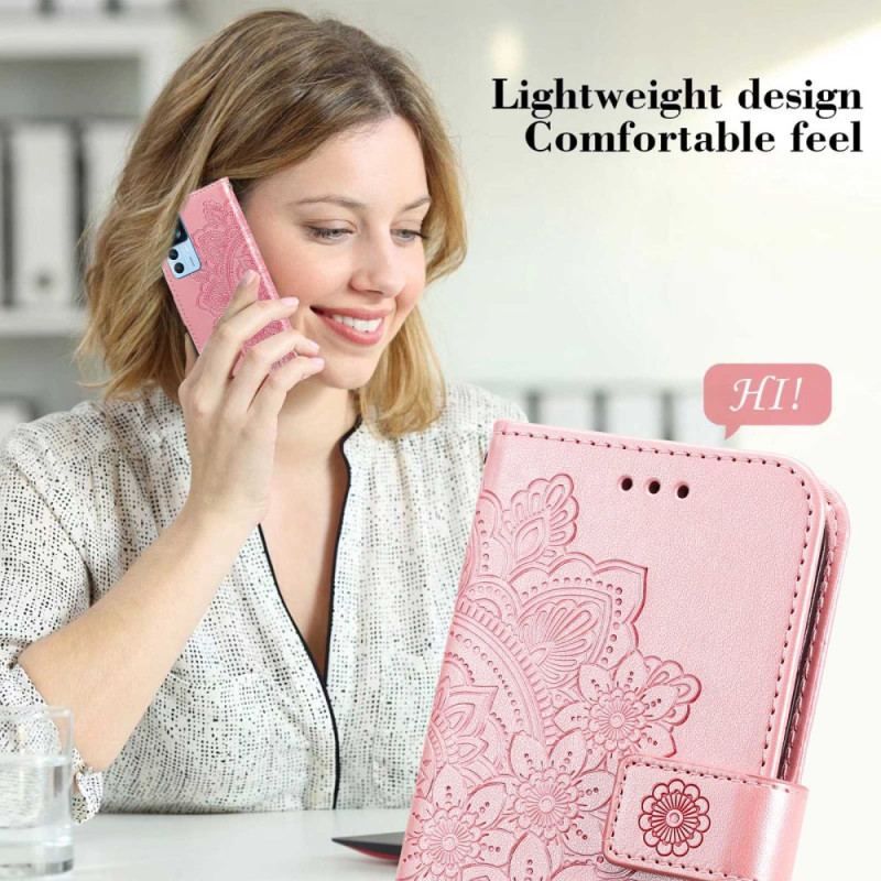 Flip Cover Xiaomi 12T / 12T Pro Med Snor Strappy Mandala