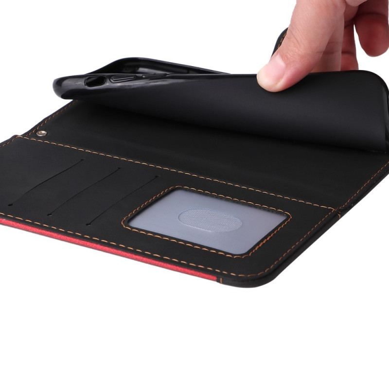 Flip Cover Xiaomi 13 Med Snor Trefarvet Rem