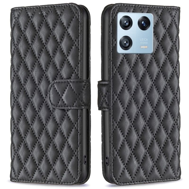 Flip Cover Xiaomi 13 Pro Klassisk Quiltet