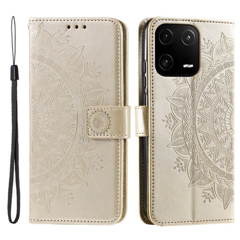 Flip Cover Xiaomi 13 Pro Mandala Sun Med Snor