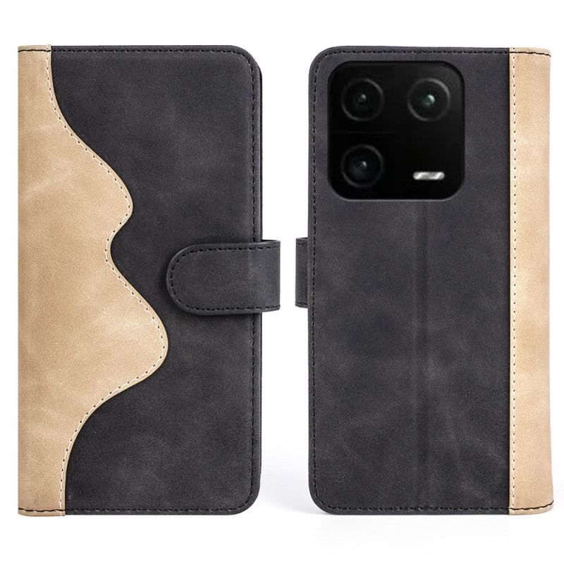 Flip Cover Xiaomi 13 Pro Wave Læder Stil