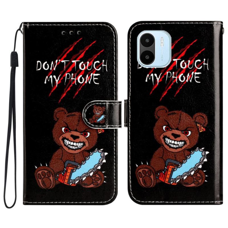 Flip Cover Xiaomi Redmi A1 Med Snor Rasende Thong Bear