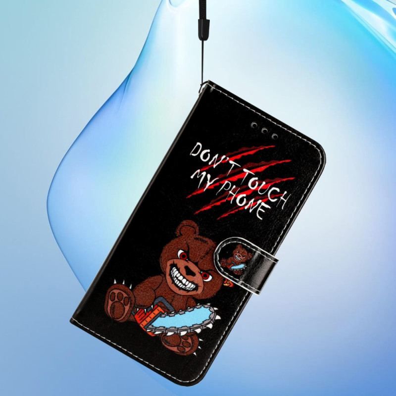 Flip Cover Xiaomi Redmi A1 Med Snor Rasende Thong Bear