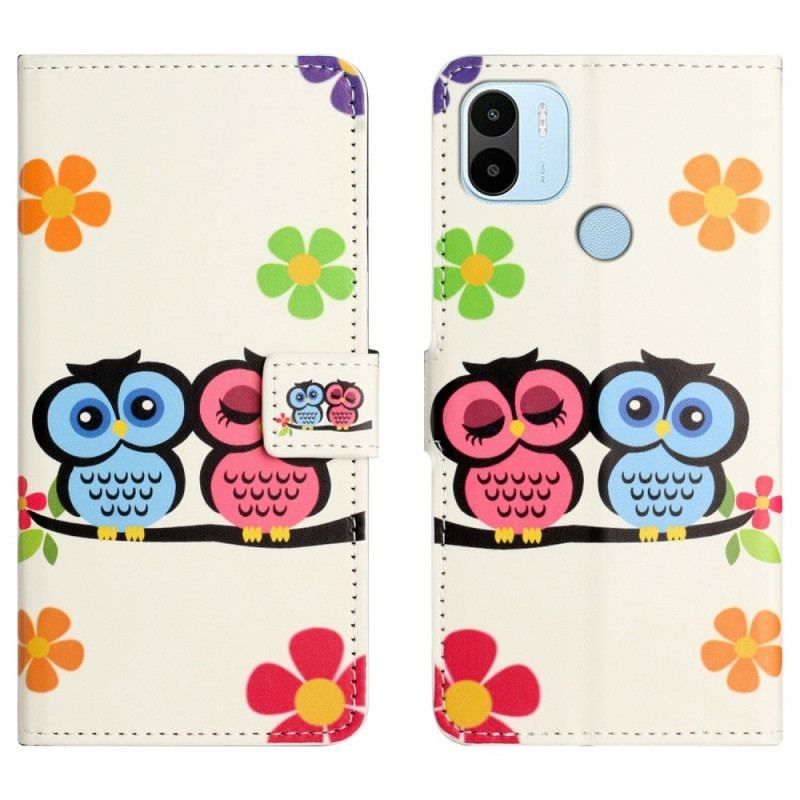 Flip Cover Xiaomi Redmi A1 Ugler Og Blomster